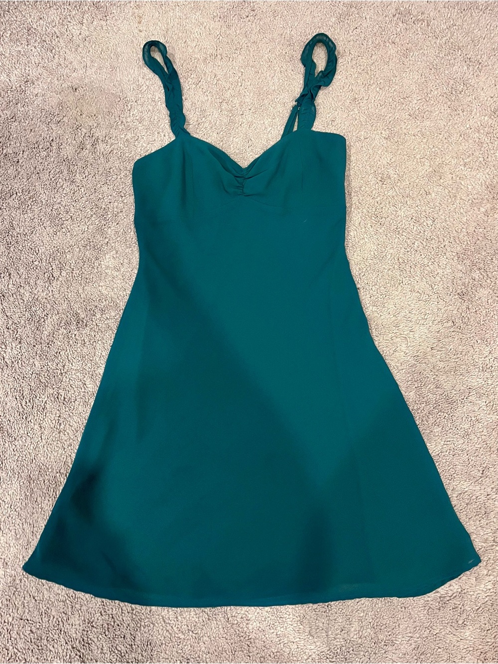 Urban Outfitters Teal Summer Dress with Ruffle Straps - Size Small